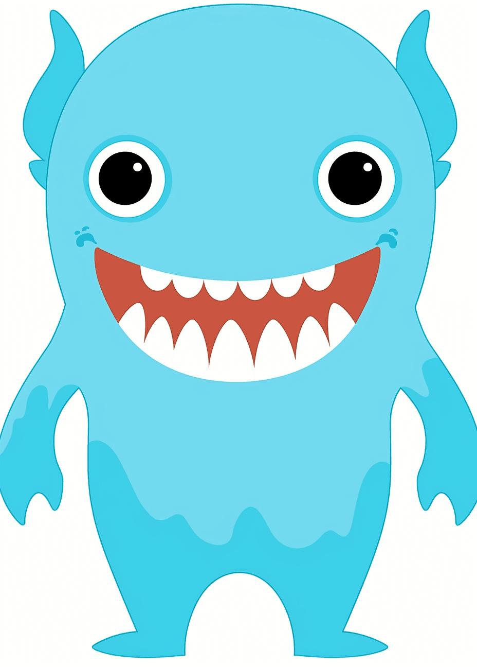 Cartoon Monster Shine original repeating artwork