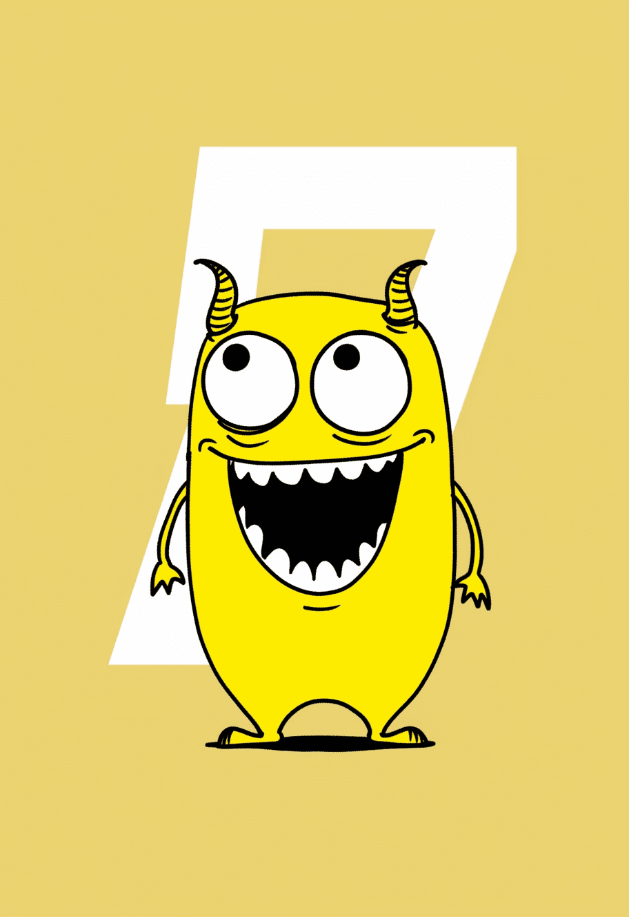 Cartoon Monster Roam original repeating artwork