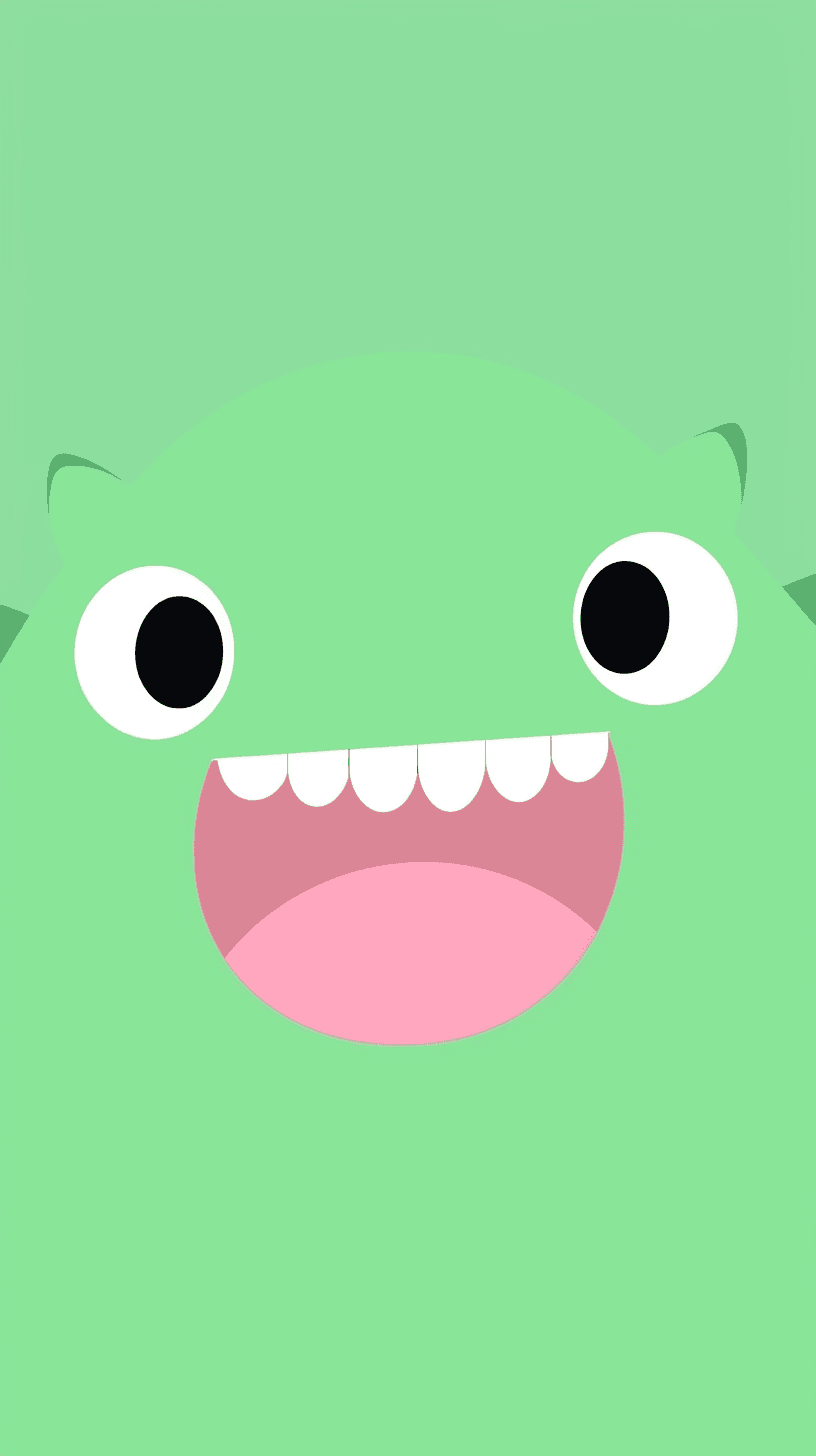 Cartoon Monster Groove original repeating artwork