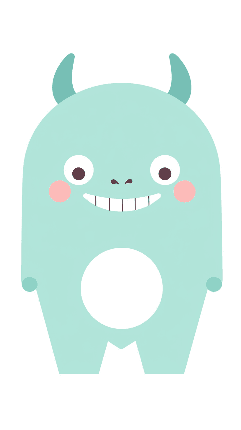 Cartoon Monster Dawn original repeating artwork