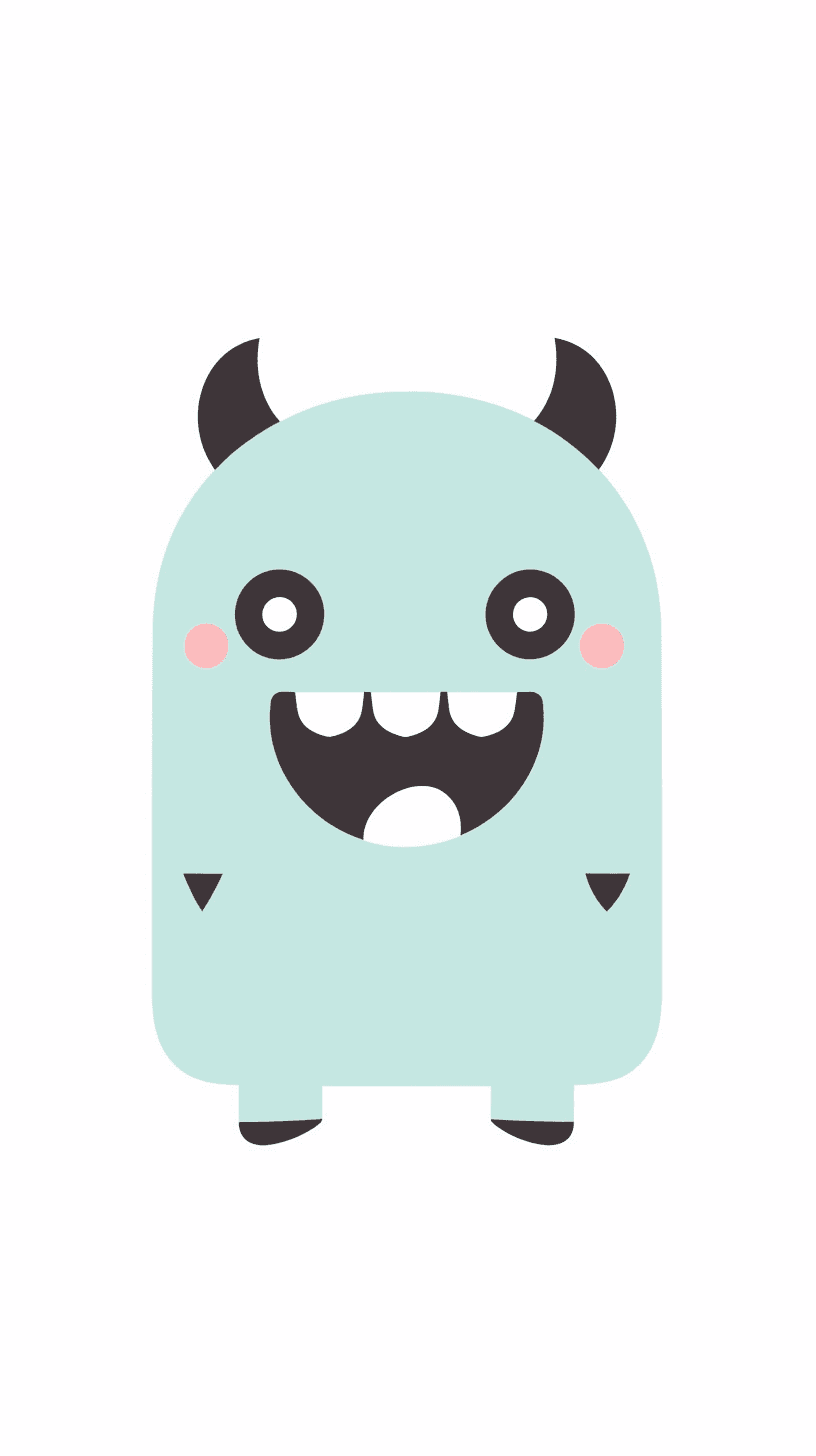 Cartoon Monster Flare original repeating artwork