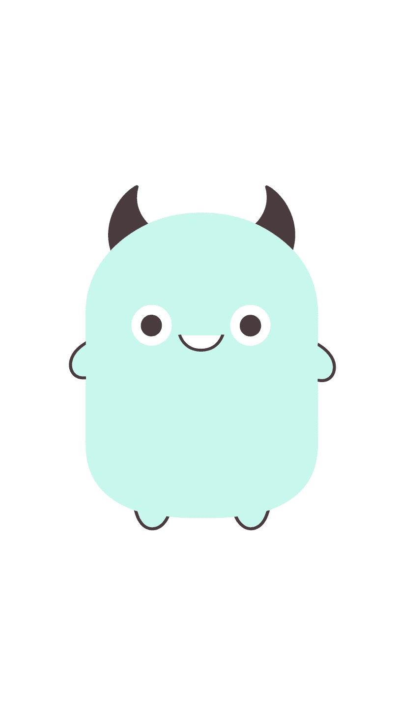 Cartoon Monster Moonlit original repeating artwork