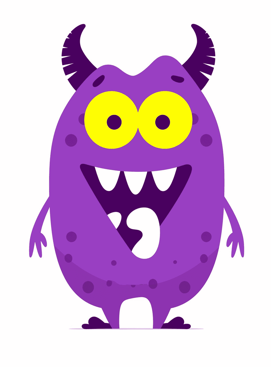 Cartoon Monster Rooftop original repeating artwork