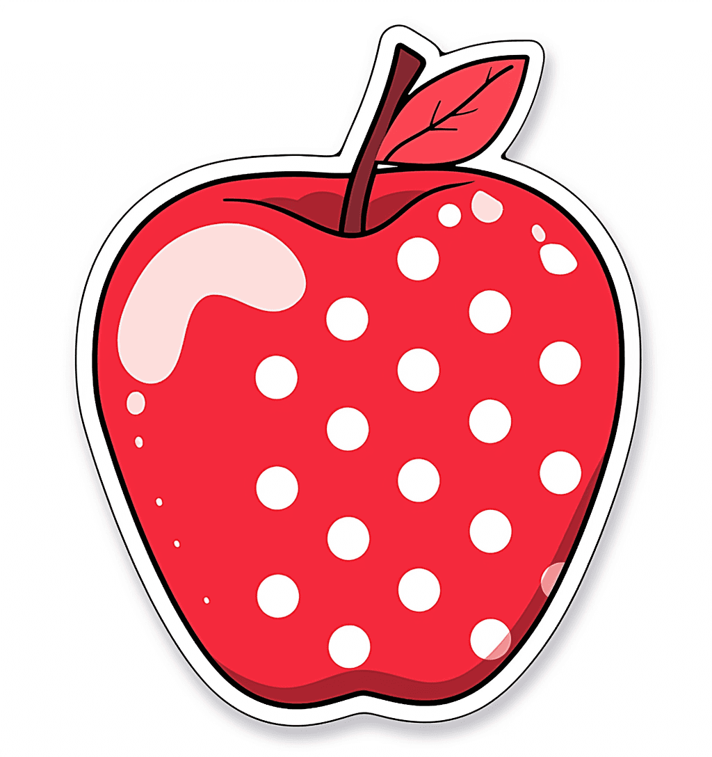 Christmas Apple Pals original repeating artwork