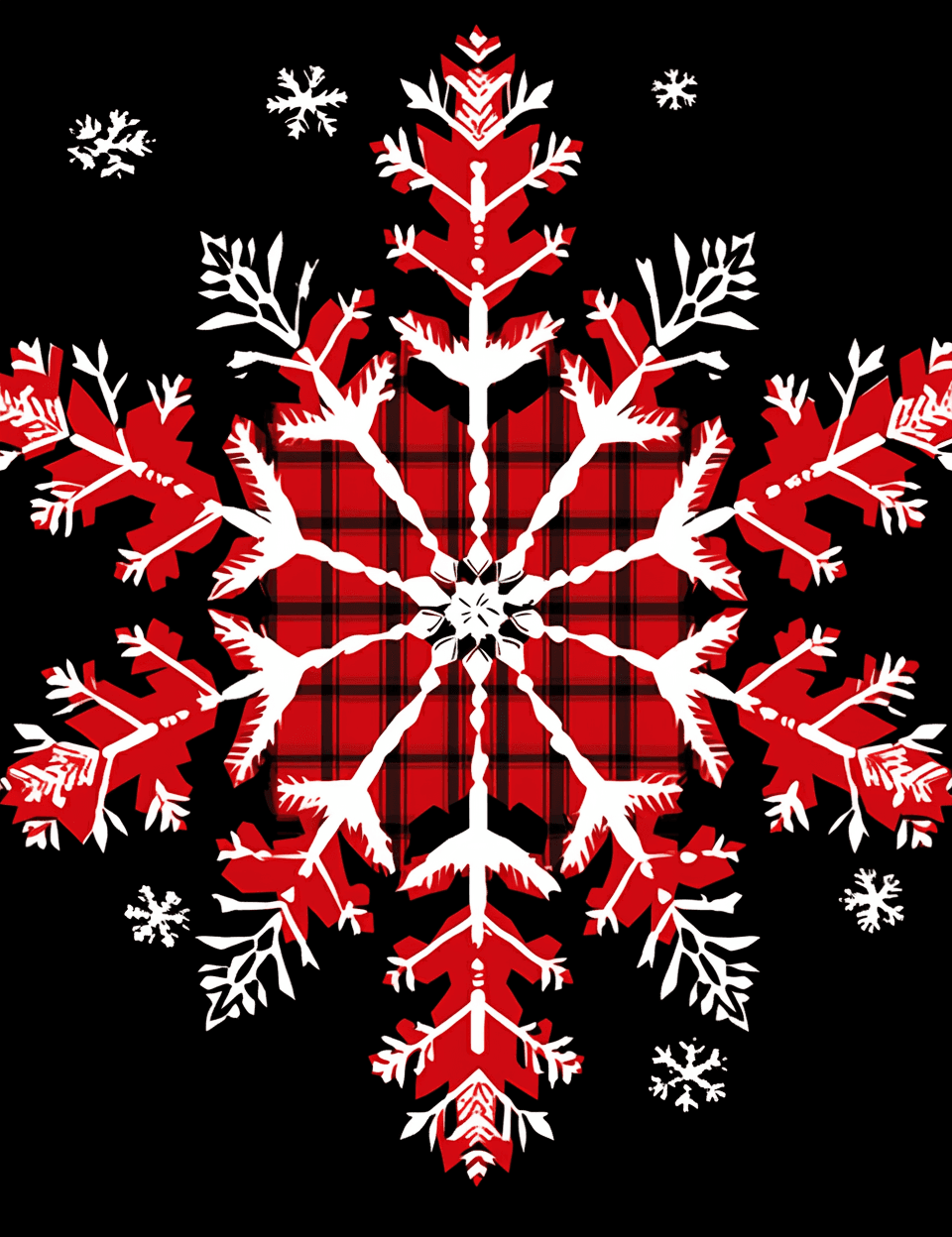 Christmas Snowflake Pop original repeating artwork