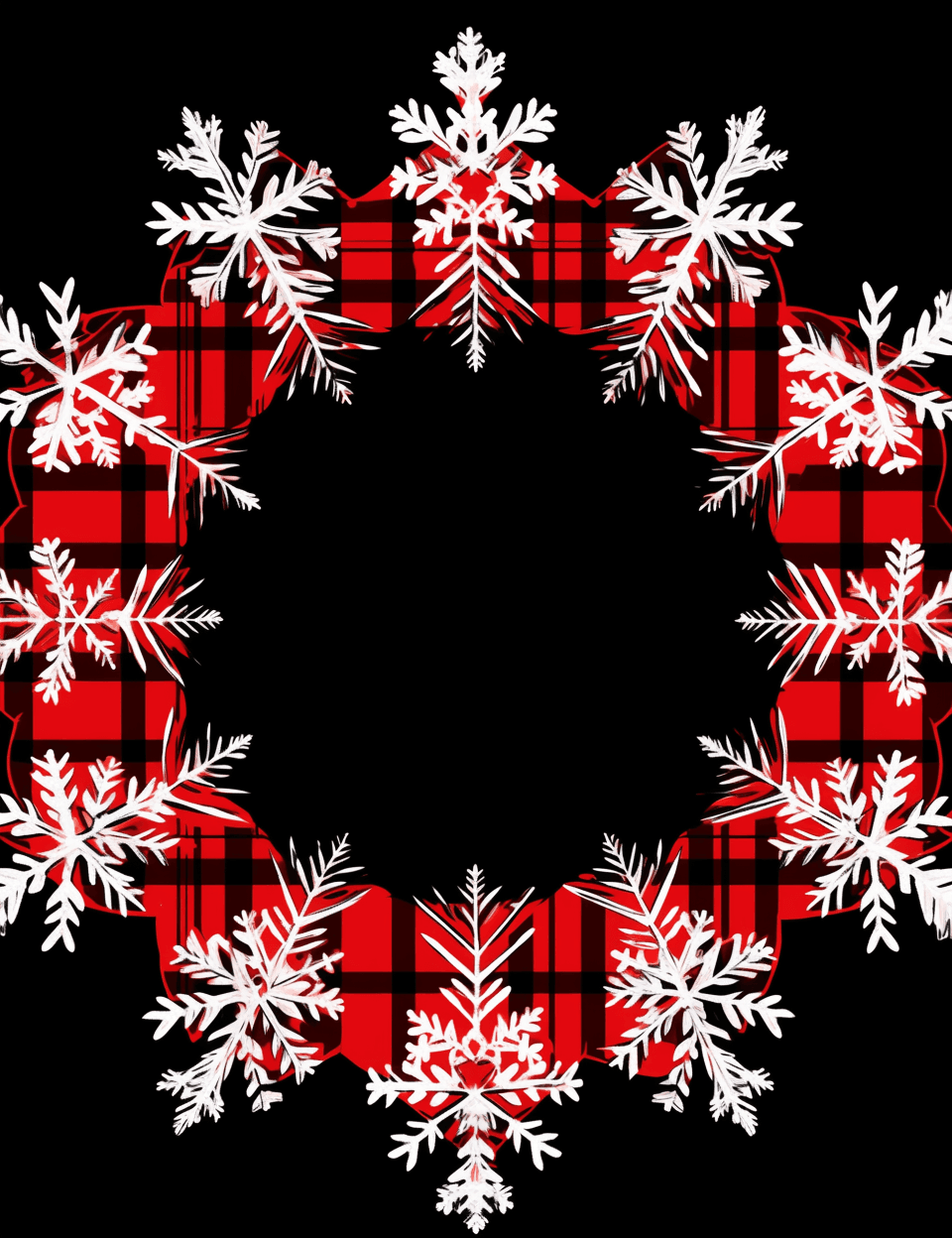 Christmas Snowflake Squad original repeating artwork