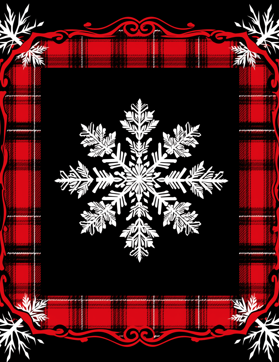 Christmas Snowflake Crew original repeating artwork