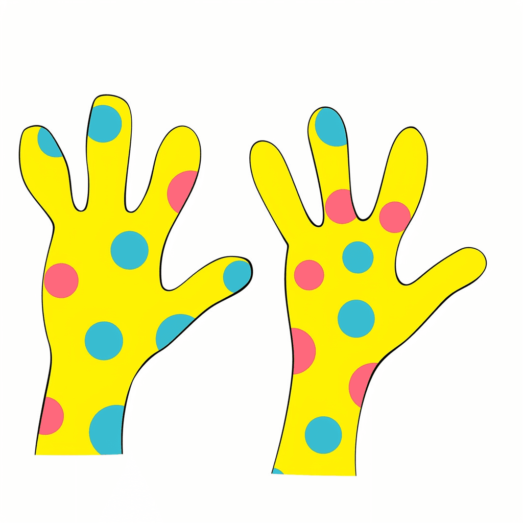 Cartoon Hand original repeating artwork