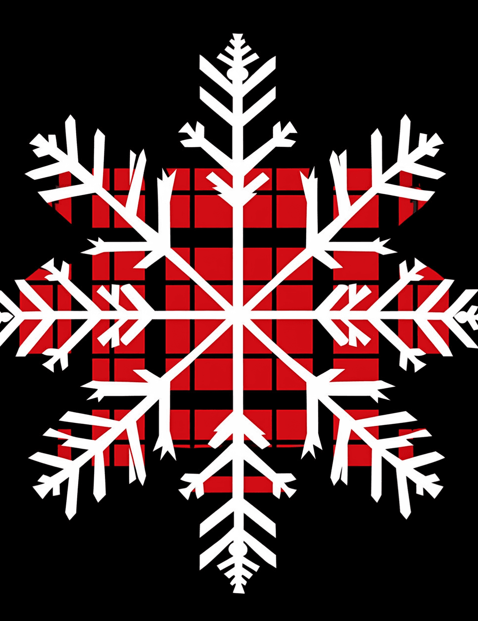 Christmas Snowflake Flip original repeating artwork