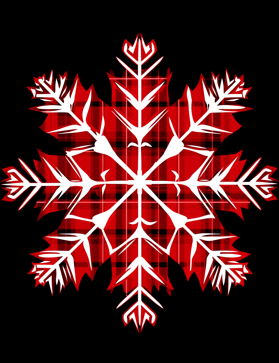 Christmas Snowflake Pals original repeating artwork