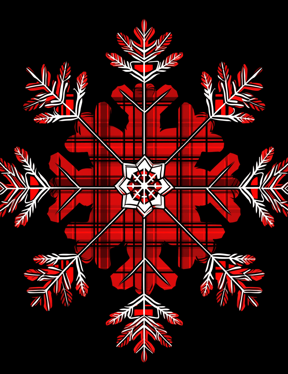 Christmas Snowflake Groove original repeating artwork