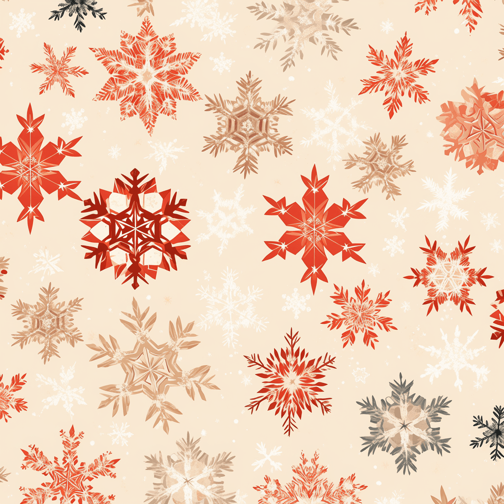 Christmas Snowflake Festival original repeating artwork