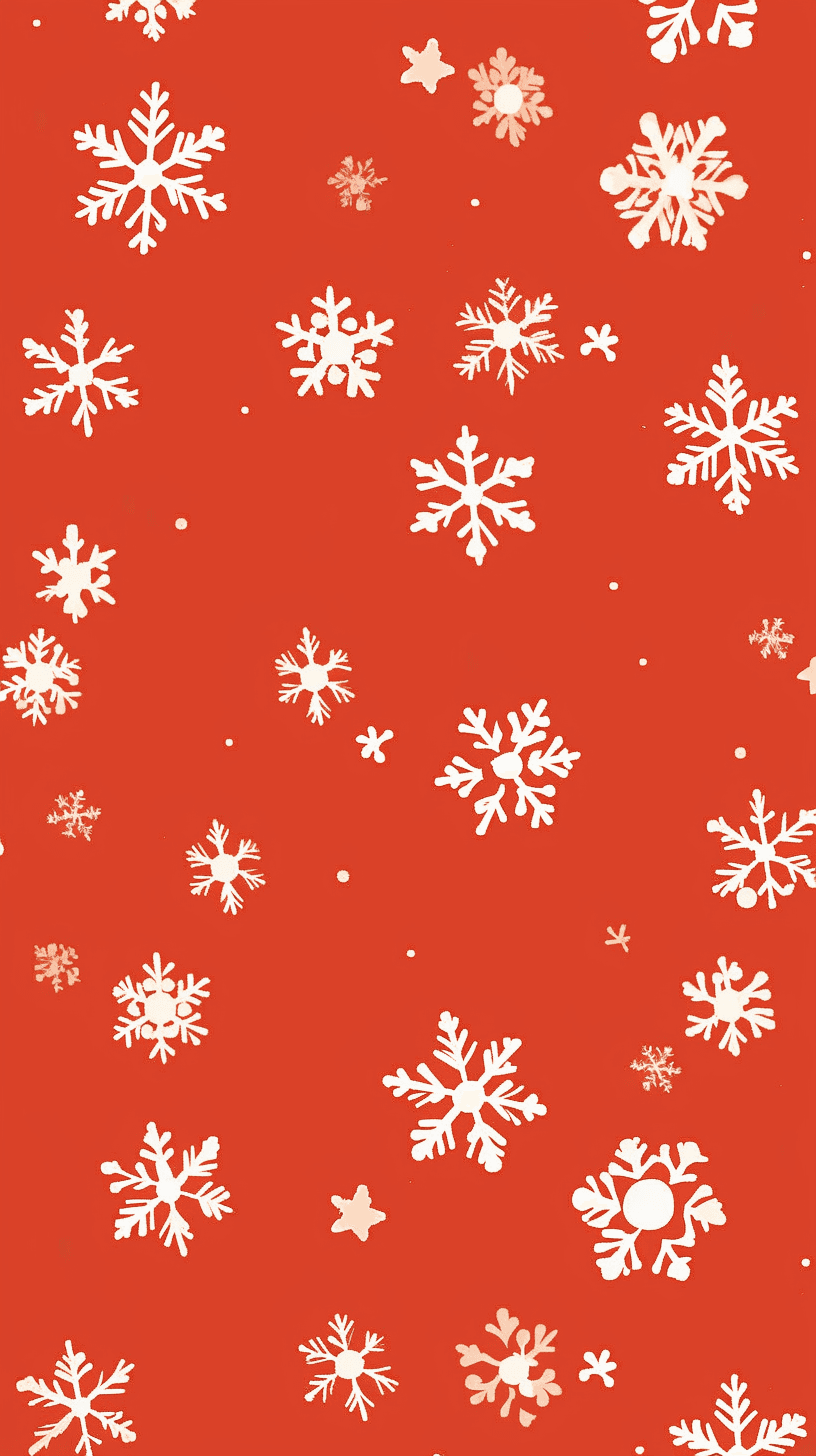 Christmas Snowflake Gang original repeating artwork