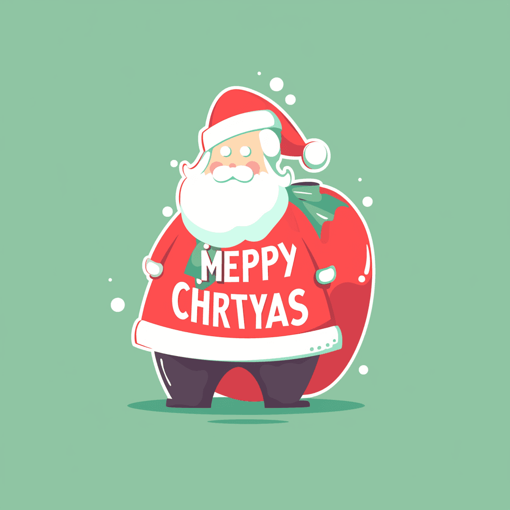 Christmas Santa Fizz original repeating artwork