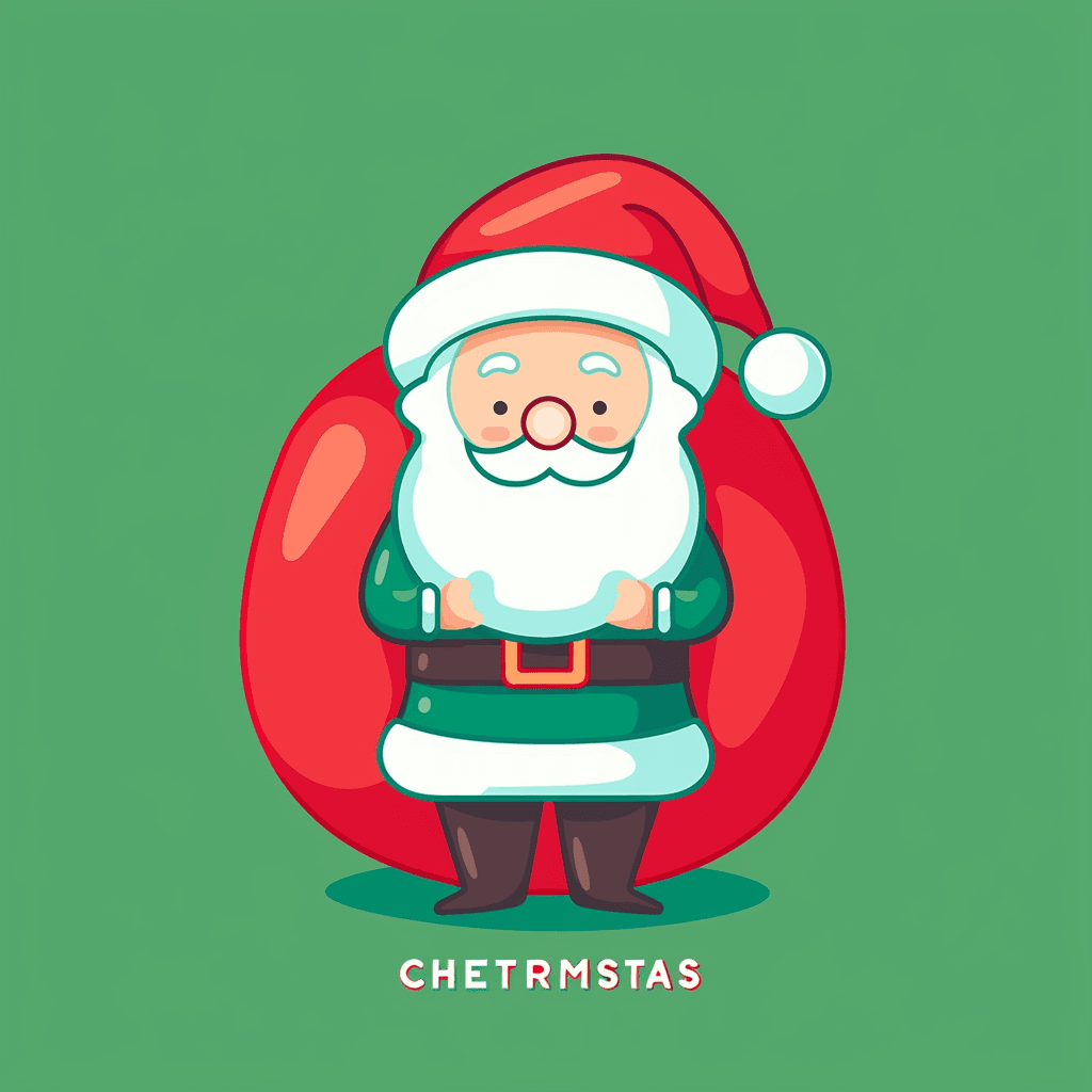 Christmas Santa Echo original repeating artwork