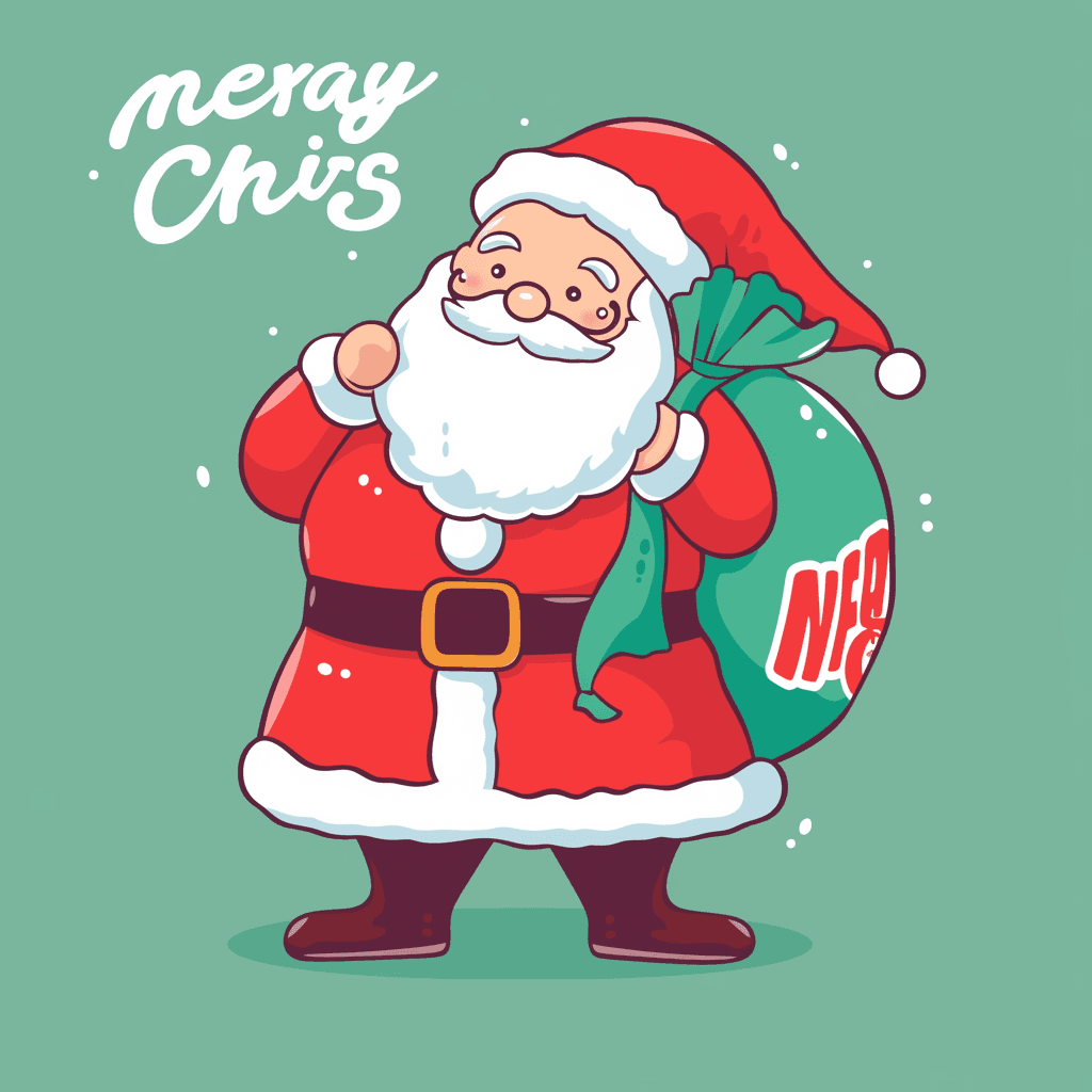 Christmas Santa Tribe original repeating artwork