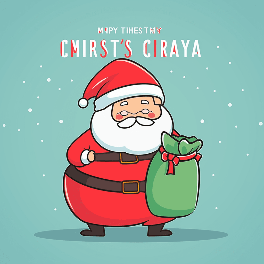 Christmas Santa Squad original repeating artwork