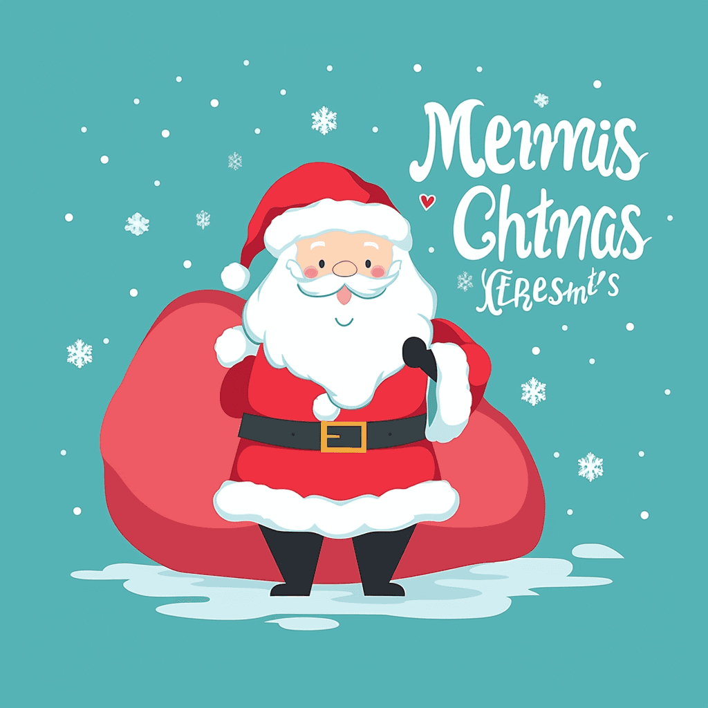 Christmas Santa Pastel original repeating artwork
