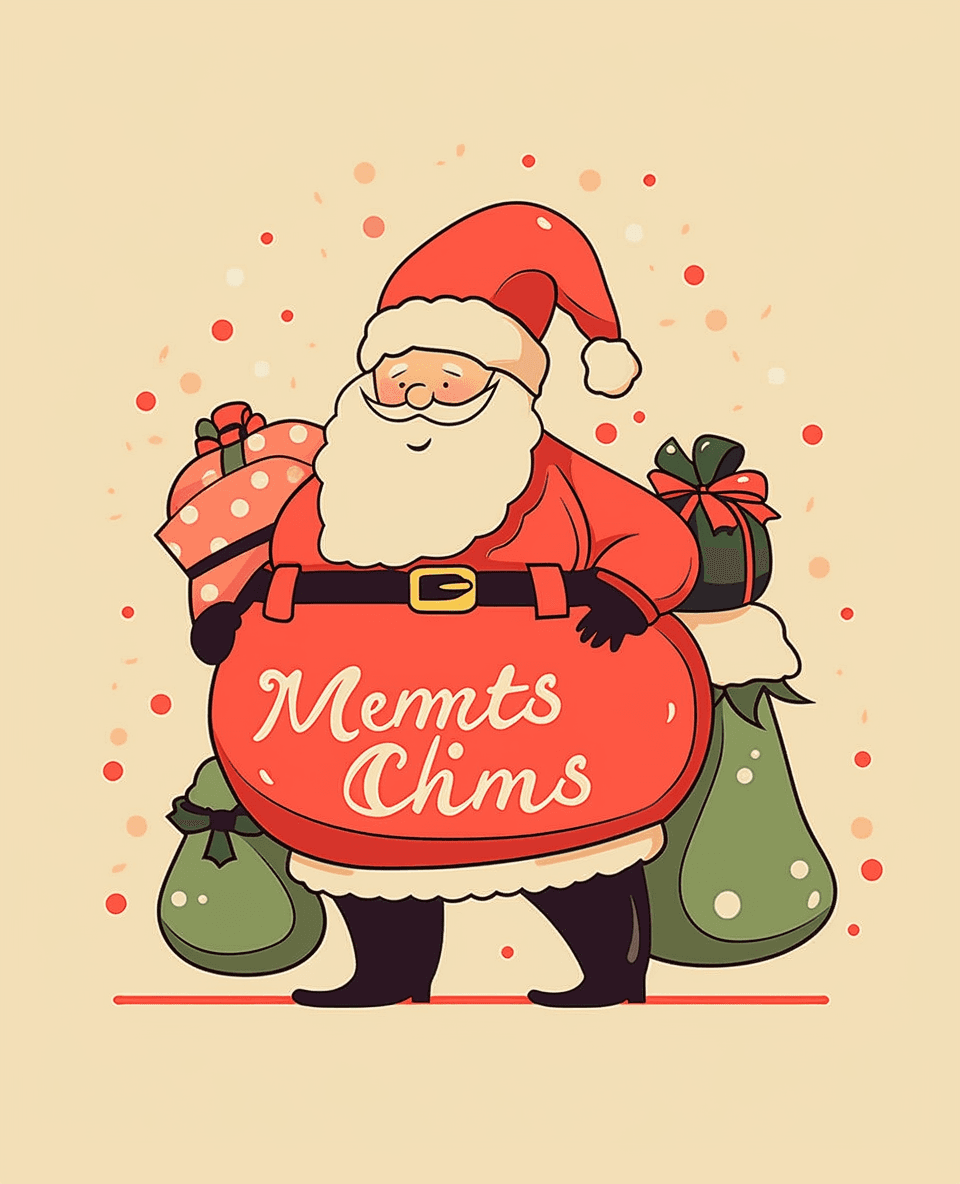 Christmas Santa Tune original repeating artwork