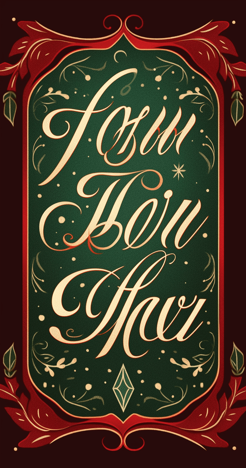Christmas Letter Squad original repeating artwork