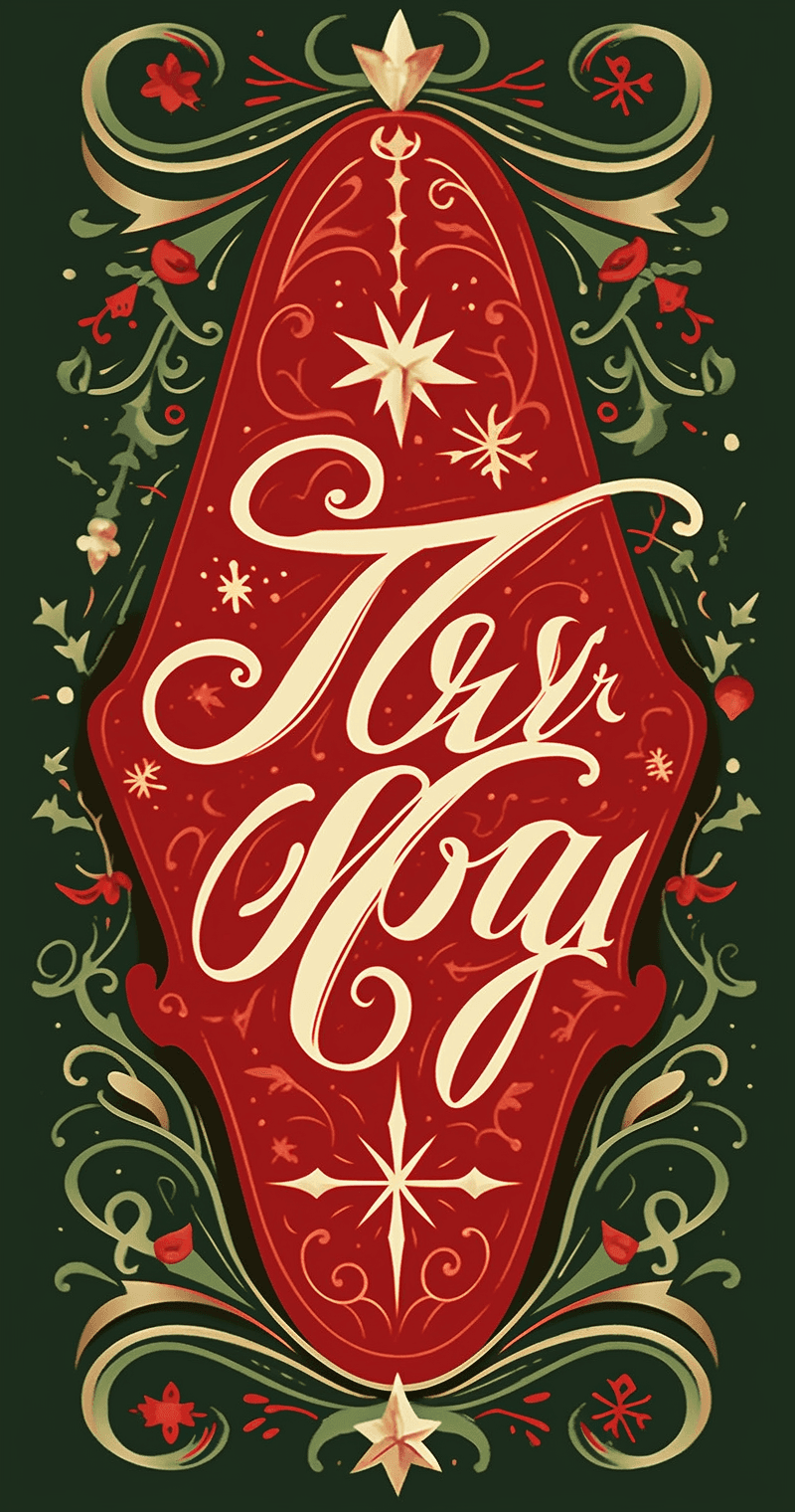 Christmas Letter Party original repeating artwork
