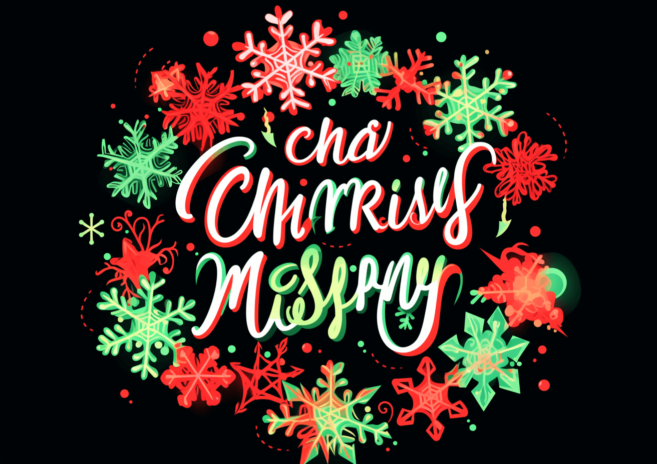 Christmas Letter Carnival original repeating artwork