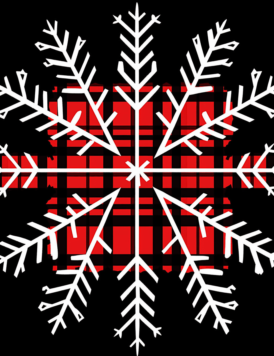 Christmas Snowflake Parade original repeating artwork