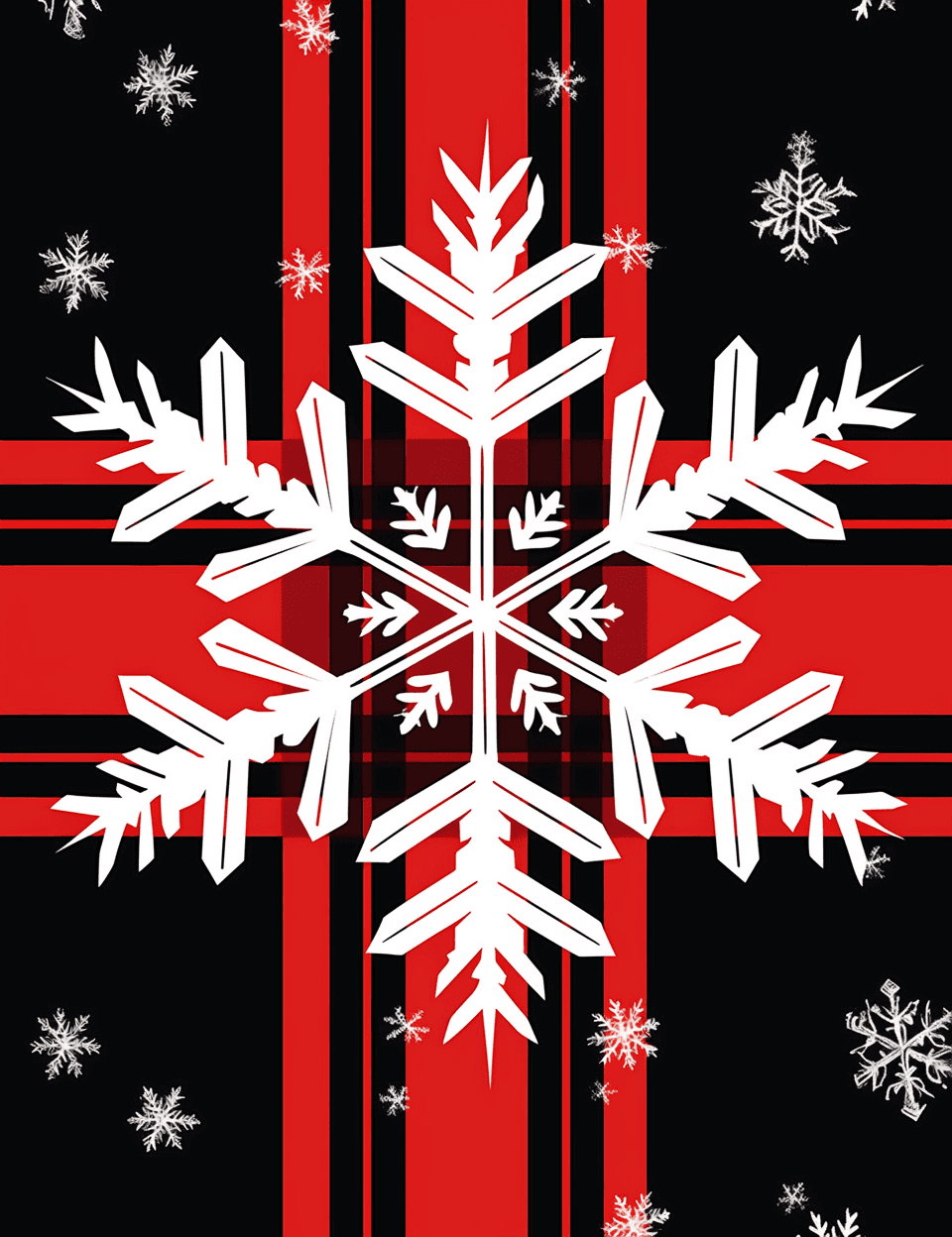 Christmas Snowflake Tribe original repeating artwork