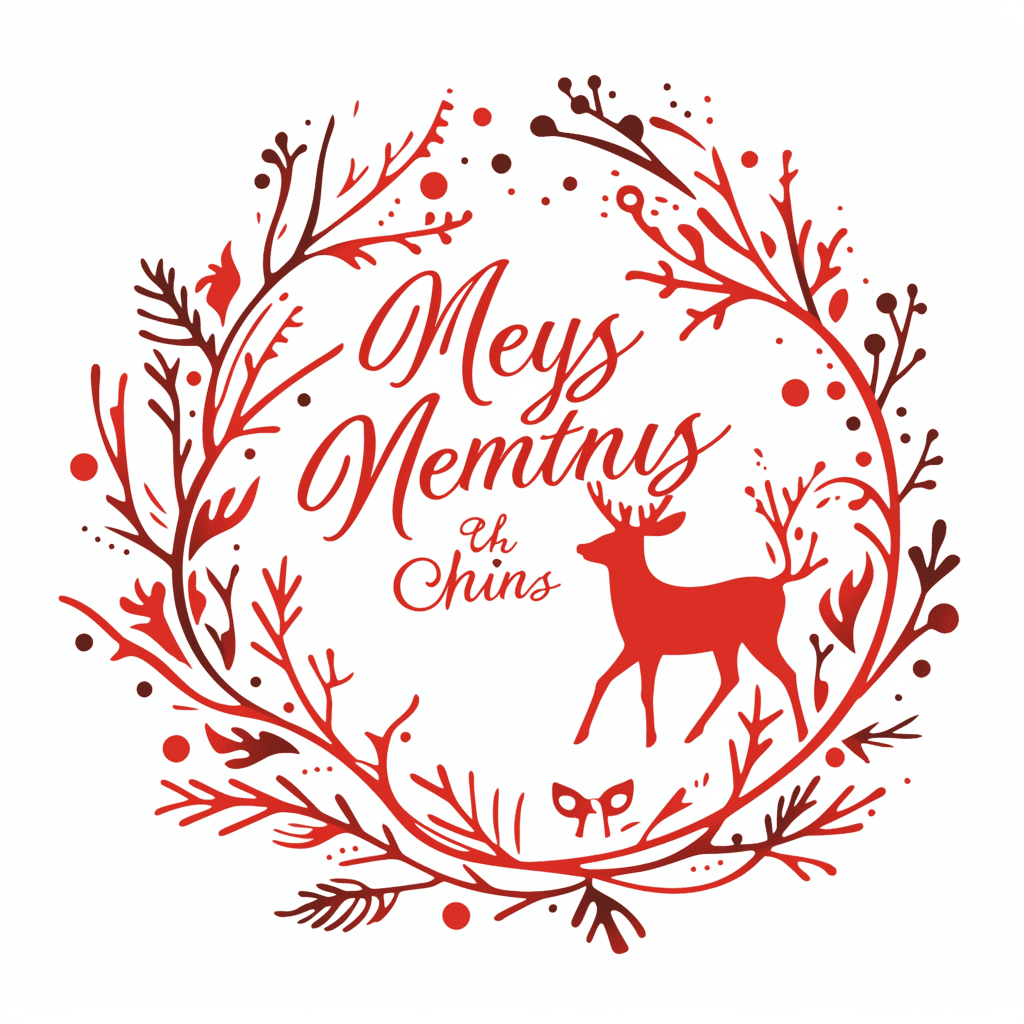 Christmas Wreath Coast original repeating artwork