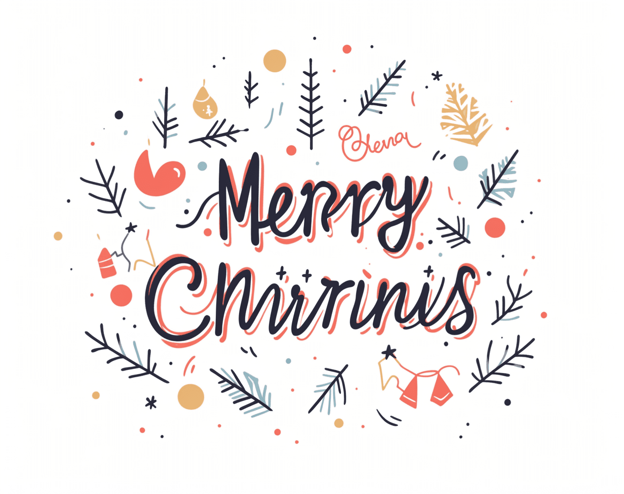 Christmas Letter Mono original repeating artwork