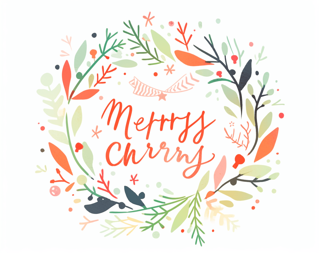 Christmas Wreath 129 original repeating artwork