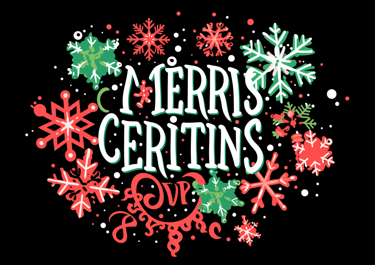 Christmas Letter Loop original repeating artwork