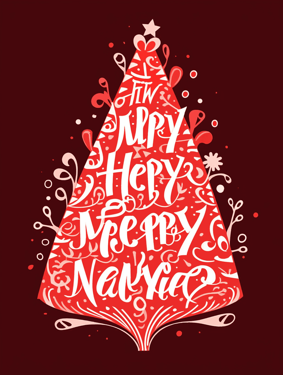 Christmas Letter Rhythm original repeating artwork