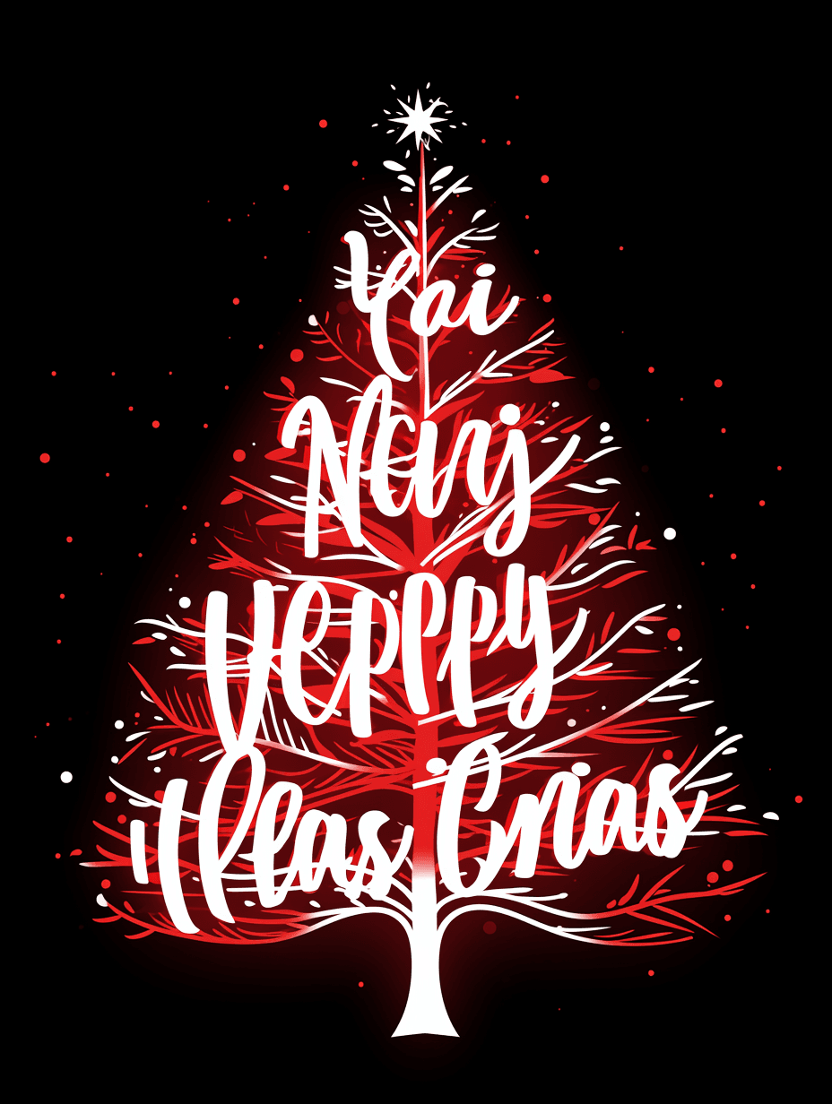 Christmas Tree Wander original repeating artwork