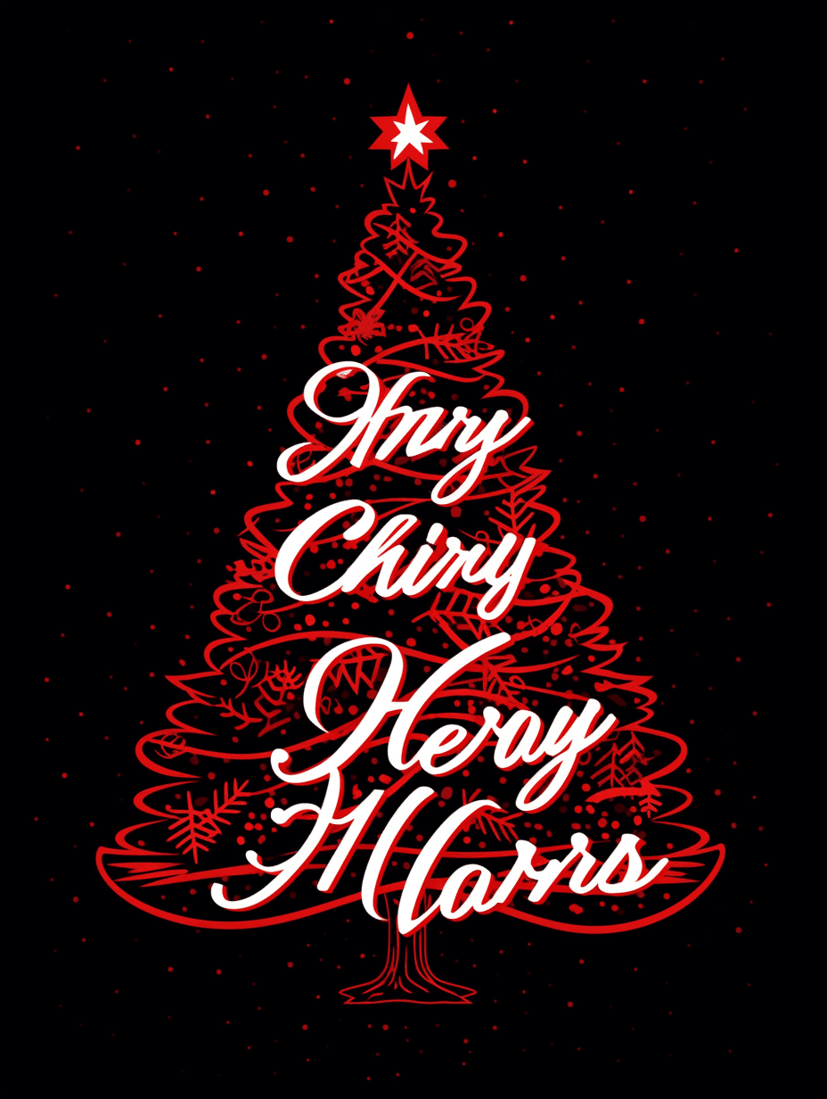 Christmas Tree Blast original repeating artwork