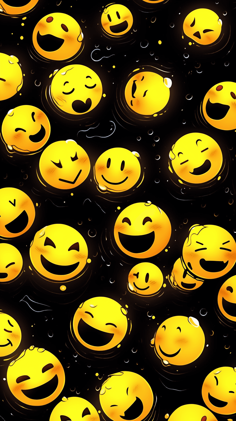 Fun Emoji Rooftop original repeating artwork