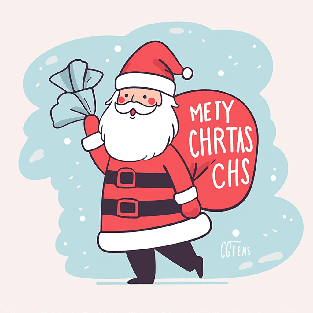 Christmas Santa Spark original repeating artwork