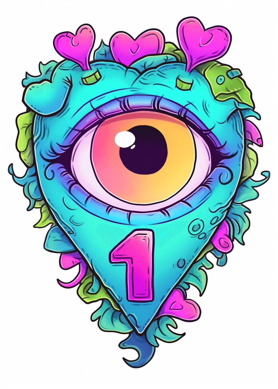 Quirky Eye Party original repeating artwork