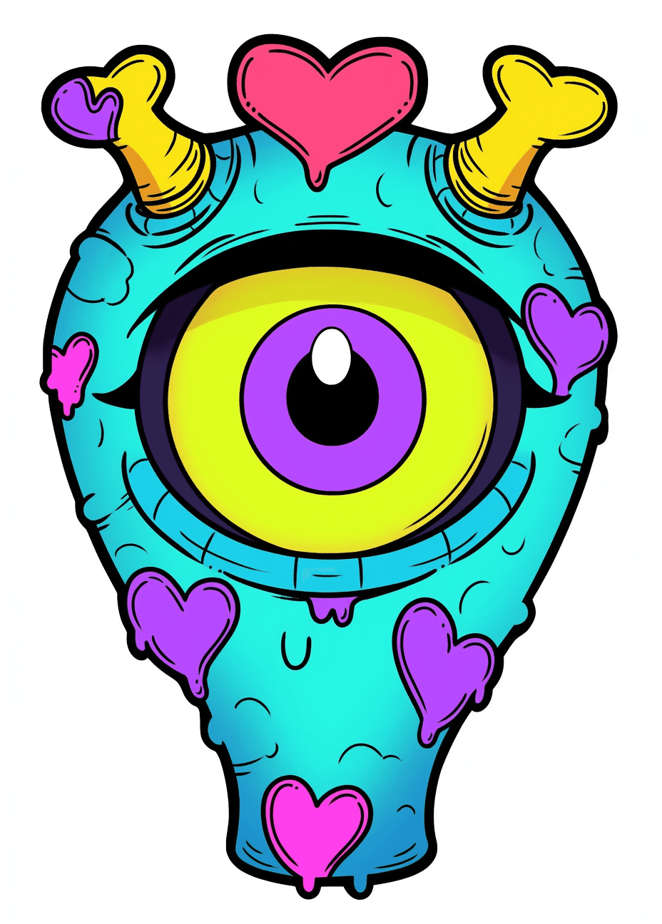 Quirky Eye Picnic original repeating artwork
