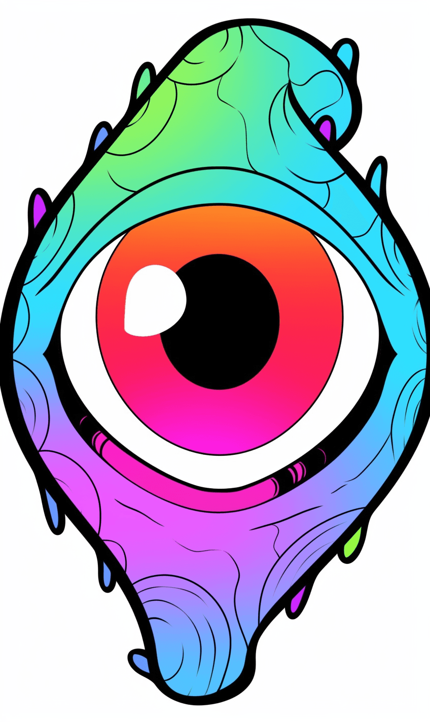 Quirky Eye Squad original repeating artwork