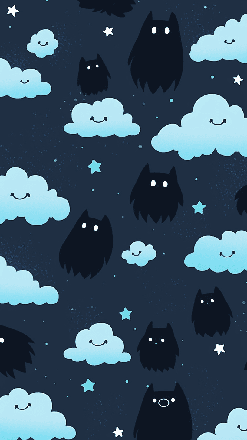 Quirky Cloud Club original repeating artwork