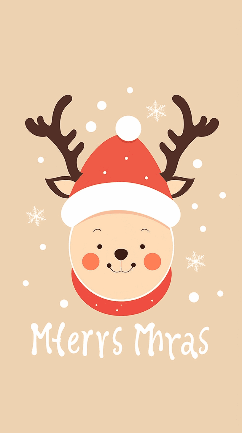 Christmas Reindeer Show original repeating artwork