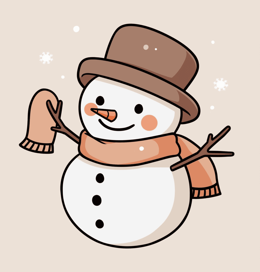 Christmas Snowman Picnic original repeating artwork