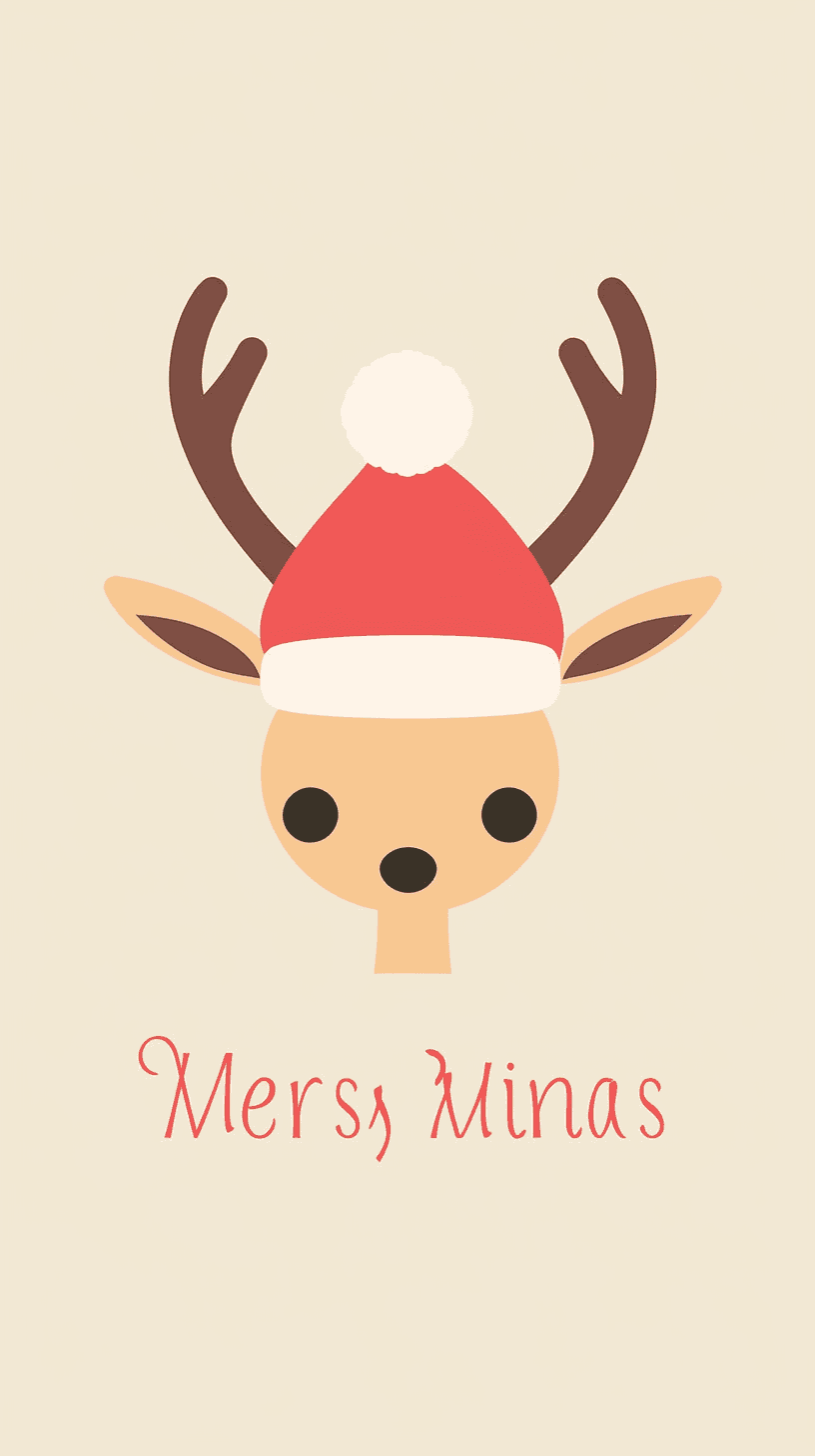 Christmas Reindeer Duo original repeating artwork