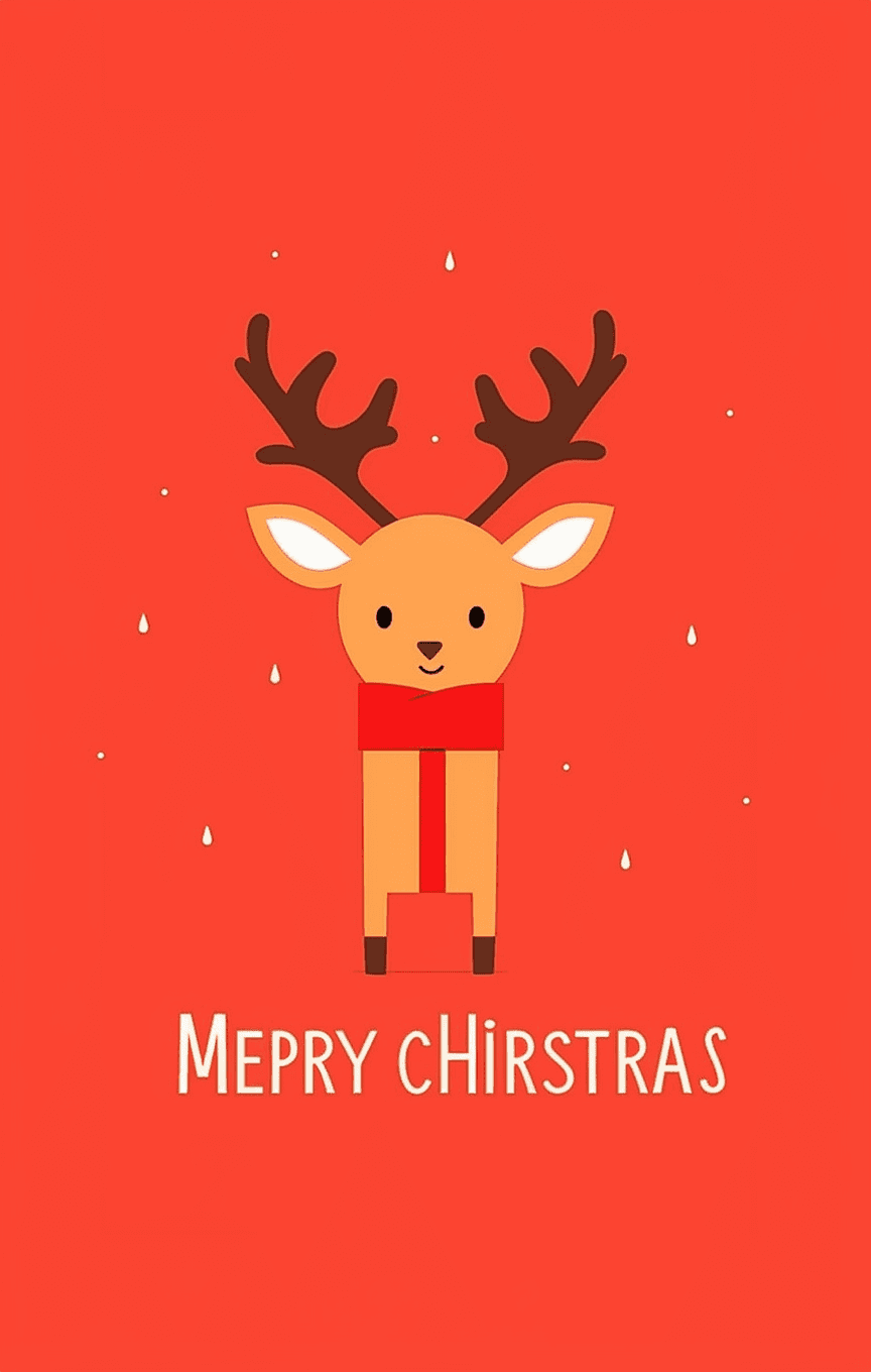 Christmas Reindeer Collective original repeating artwork