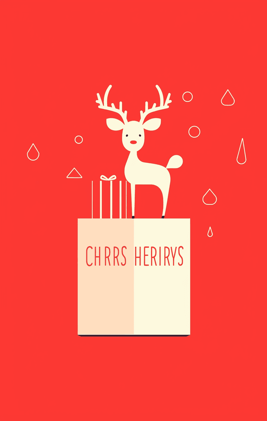 Christmas Reindeer Grow original repeating artwork