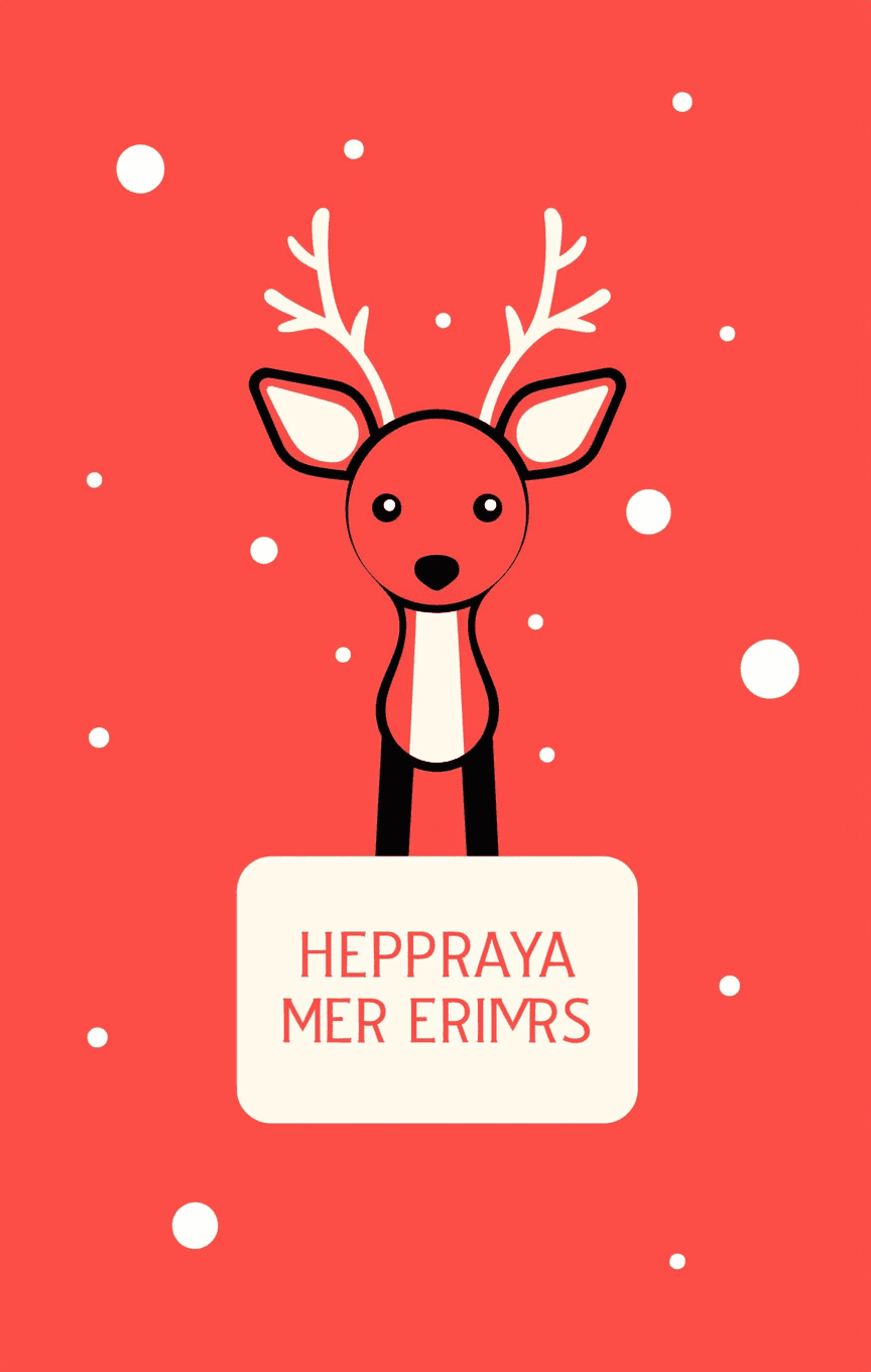 Christmas Reindeer Mono original repeating artwork