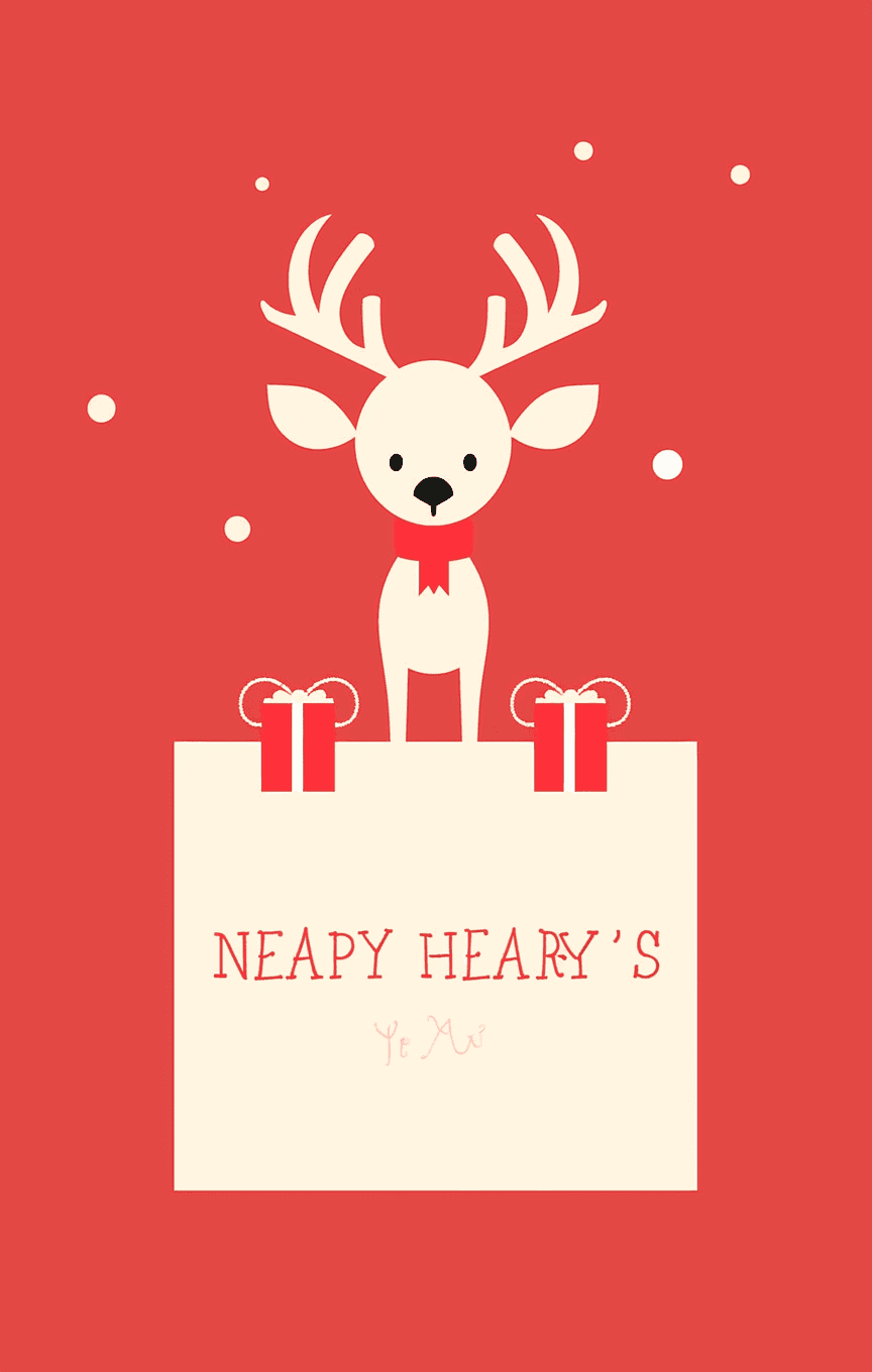 Christmas Reindeer Zoom original repeating artwork