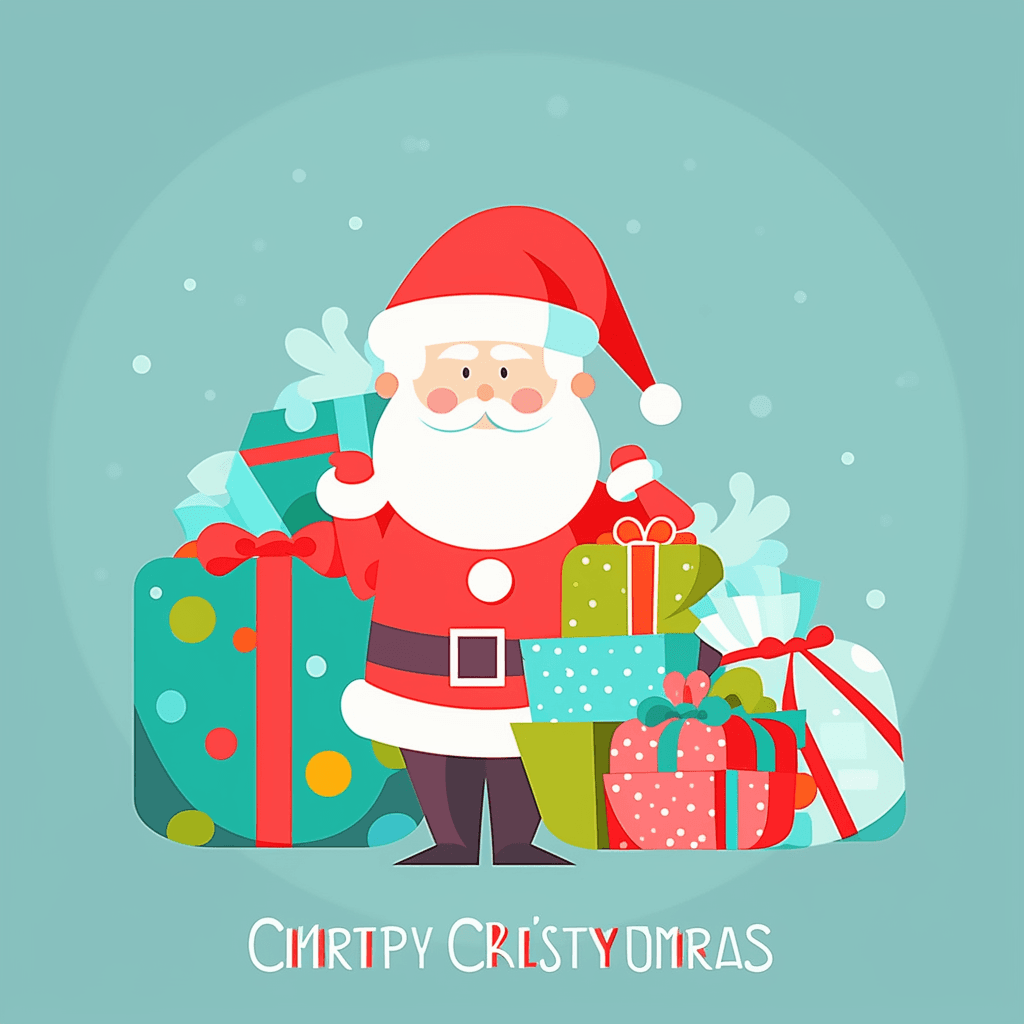 Christmas Santa Bounce original repeating artwork