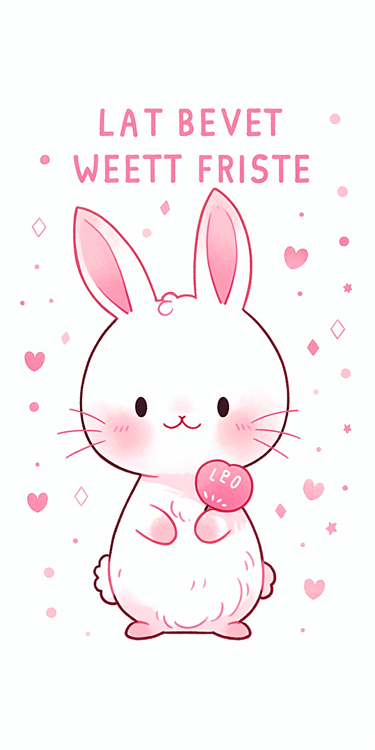 Cute Bunny Shine original repeating artwork